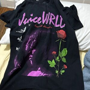 Hot Topic Black Juice WRLD Tee with Purple and Green Accents
